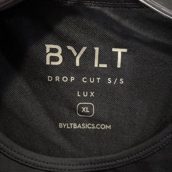 Bylt Men's Drop Cut Lux Shirt Short Sleeve Athletic Tee XL Blue Black Lot of 2 - Picture 5 of 11